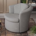Ver imagem 7 de Poltrona Decorativa 93cm Redonda Rubia Linho Cinza