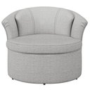 Ver imagem 3 de Poltrona Decorativa 93cm Redonda Rubia Linho Cinza
