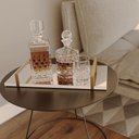 Ver imagem 2 de Bandeja Espelhada 25x50cm Borda Infinita Branca Com Alça Cobre