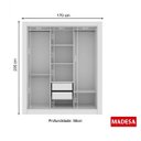 Ver imagem 4 de Guarda-Roupa Casal 3 Portas de Correr 2 Gavetas Master Madesa