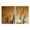 Ver imagem 1 de kit com 2 Quadros Decorativos Florais com Moldura e Vidro para Sala Quarto Escritório e Clínica 62x8