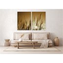 Ver imagem 2 de kit com 2 Quadros Decorativos Florais com Moldura e Vidro para Sala Quarto Escritório e Clínica 62x8