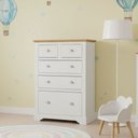 Ver imagem 1 de Cômoda para Quarto Infantil 5 Gavetas Toledo Branco