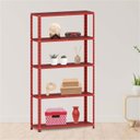 Ver imagem 6 de ESTANTE DE AÇO 175X92X30 5 PRAT. C/ REFORÇO PANDIN - VERMELHO EP-5AR-VU-175