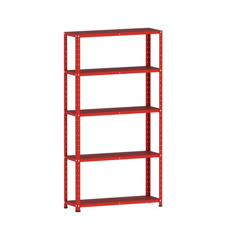 ESTANTE DE AÇO 175X92X30 5 PRAT. C/ REFORÇO PANDIN - VERMELHO EP-5AR-VU-175