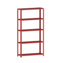 Ver imagem 1 de ESTANTE DE AÇO 175X92X30 5 PRAT. C/ REFORÇO PANDIN - VERMELHO EP-5AR-VU-175