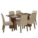 Ver imagem 2 de Conjunto Sala de Jantar Tampo de Vidro 6 Cadeiras Rustic/imperial Madrid Madesa