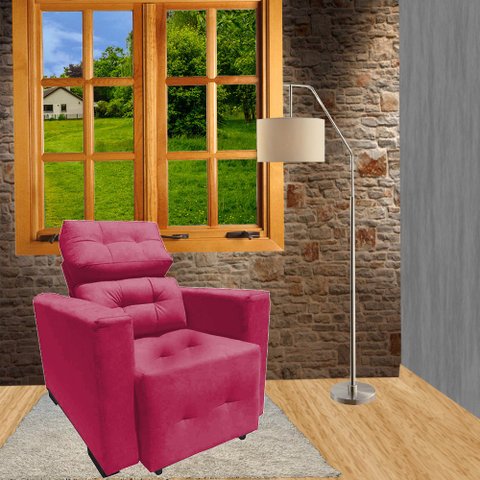 Poltrona Amamentação E Decoração Veneza Exclusiva Vermelho - Aguias Decor Home