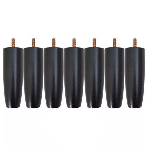 Conjunto 7 Pés para Cama Colchão Box Baú Casal ou Solteiro 12cm