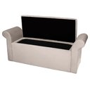 Ver imagem 3 de Recamier Baú Viena King 195 Cm Suede Bege Claro - MV Estofados Shop