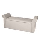 Ver imagem 2 de Recamier Baú Viena King 195 Cm Suede Bege Claro - MV Estofados Shop
