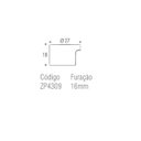 Ver imagem 3 de Puxador Radio Branco Zen Medio