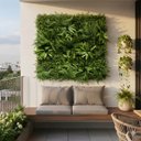 Ver imagem 2 de 0,5m² Painel Parede Verde Artificial 3d Alta Densidade Uv