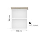 Ver imagem 2 de Armário de Banheiro 50cm 02 Portas Ref 501 Cewal - Branco/itapuã