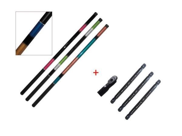 Kit 3 Varas Telescópica 3.00M - 7-17Lbs + Enrolador De Linha - 1