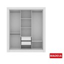 Ver imagem 2 de Guarda-Roupa Casal com Espelho 3 Portas de Correr Master Madesa