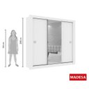 Ver imagem 5 de Guarda-Roupa Casal com Espelho 3 Portas de Correr Master Madesa