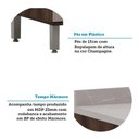 Ver imagem 6 de Cozinha Compacta 4 Peças com Espaço para Microondas Vidro e Nogueira Dourado/cinammon