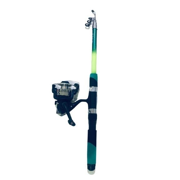 Kit Vara de Pesca para Molinete Telescopica 1,70 mts + Molinete HT200 2BALL - CMIK:VARA VERDE + MOLI - 1