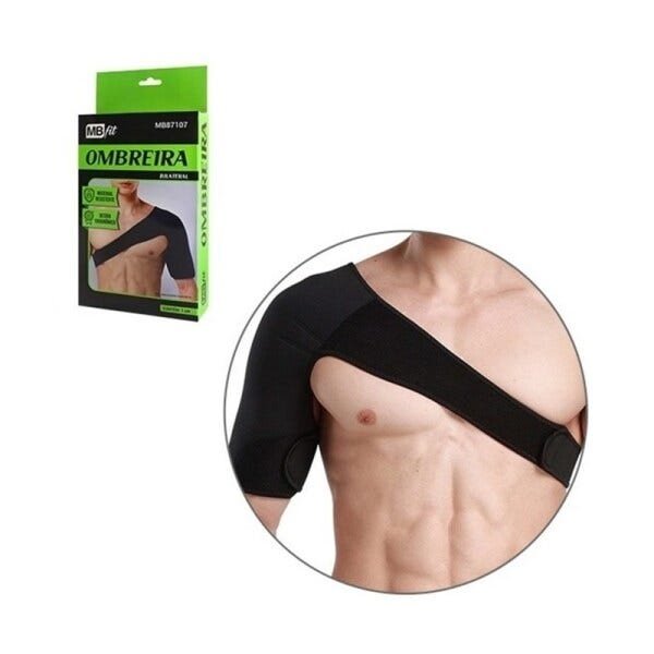 Ombreira Ergonomico em Neoprene Bilateral Protetor Ombro Suporte Ortopedica Proteção Futebol - 1