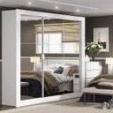 Ver imagem 1 de Guarda-Roupa Casal com Espelho 3 Portas de Correr Master Madesa