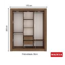 Ver imagem 4 de Guarda-Roupa Casal com Espelho 3 Portas de Correr Master Madesa
