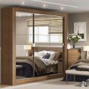 Ver imagem 1 de Guarda-Roupa Casal com Espelho 3 Portas de Correr Master Madesa