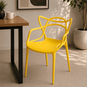 Ver imagem 3 de Kit 2 Cadeiras Allegra Design Moderno em Polipropileno - Amarela