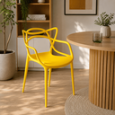 Ver imagem 2 de Kit 2 Cadeiras Allegra Design Moderno em Polipropileno - Amarela