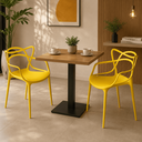 Ver imagem 1 de Kit 2 Cadeiras Allegra Design Moderno em Polipropileno - Amarela