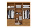 Ver imagem 7 de Guarda-Roupa Casal Modulado Canto com Espelho 11 Portas 4 Gavetas Multimóveis Cinamomo