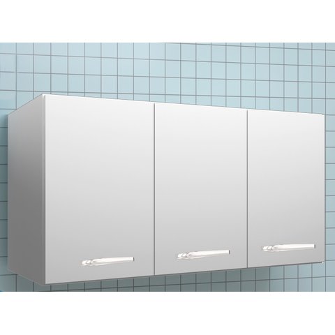Armário Aéreo Cozinha 120cm 3 Portas Vr Moveis:branco