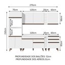 Ver imagem 4 de Armário de Cozinha Completa 270cm Branco Reims Madesa 02