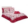 Kit Colcha Cobreleito Belize casal queen 06 pçs floral vermelho - 2
