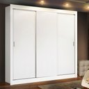 Ver imagem 1 de Guarda-Roupa Casal Madesa Lyon Plus 3 Portas de Correr 4 Gavetas Branco Cor:Branco