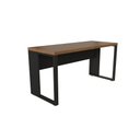 Ver imagem 3 de Escrivaninha 150cm X 60cm Gaveteiro 3 Gavetas Pés Metal F5 Cor:nogal com Preto