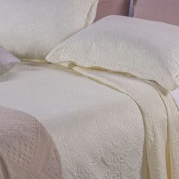 Kit Colcha de Casal Elegance Lisa (King) - Baunilha - 2