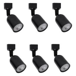 Kit 6 Spot Trilho Direcionavel LED 7W Branco Quente 3000K Preto Cozinha Zan40 - 1 Kit 6 Spot Trilho Direcionavel LED 7W Branco Quente 3000K Preto Cozinha Zan40 - 1