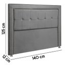 Ver imagem 6 de Cabeceira Estofada para Cama Box Casal 140cm Ravena Veludo - Sofa Store Cor:veludo Cinza Grafite