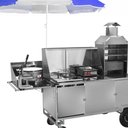 Ver imagem 3 de Carrinho 5 em 1 Cefaz Churrasco Hotdog Lanche Salgado e Batata Frita Inox Lc33p/gs