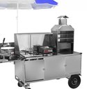 Ver imagem 2 de Carrinho 5 em 1 Cefaz Churrasco Hotdog Lanche Salgado e Batata Frita Inox Lc33p/gs