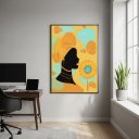 Ver imagem 2 de Quadro Arte de Oxum - a Divindade Das Águas - 70x50cm:moldura Branca