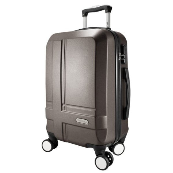 Mala de Bordo Viagem Pequena Abs Rígida Rodinhas 360 + Kit Organizador 6 Peças - Cinza - 2