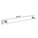 Ver imagem 2 de Toalheiro Fixação Dupla de Parede 50cm Linear 2030 C34 Meber Metais Cromado