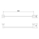 Ver imagem 3 de Toalheiro Fixação Dupla de Parede 50cm Linear 2030 C34 Meber Metais Cromado