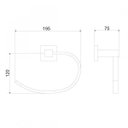 Ver imagem 2 de Toalheiro Argola Fixação Dupla de Parede 2070 C34 Meber Metais