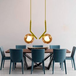 Pendente Spirit Vertex Cor Dourado com Globo Âmbar para 1 Lâmpada G9 Bivolt - 2