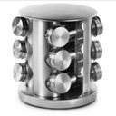 Ver imagem 1 de Porta Condimentos 12 Peças Base Giratória Inox - Mimo