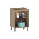 Ver imagem 3 de Balcão de Cozinha sem Tampo 60cm 2 Portas Classic Luciane Móveis