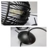 Luminária Lustre Pendente Madeira Redondo Munique 20cm Preto - 6